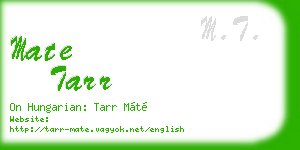 mate tarr business card